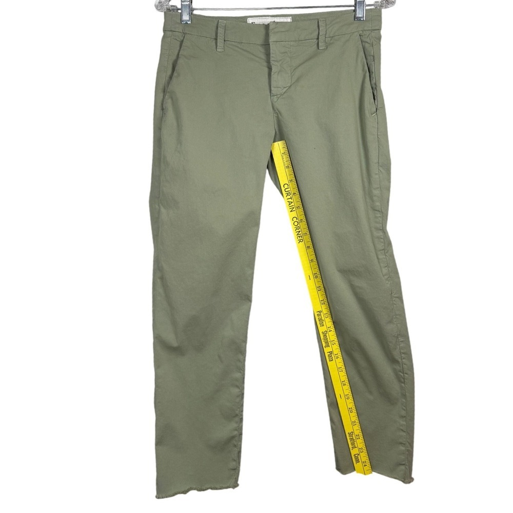 FRANK & EILEEN Wicklow Chino Cropped Trousers, Rosemary Distressed Hem, Size 2 - Picture 6 of 10